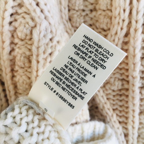 La Vie Rebecca Taylor Cable Knit Sweater Wool Cotton Blend Striped - Picture 9 of 12